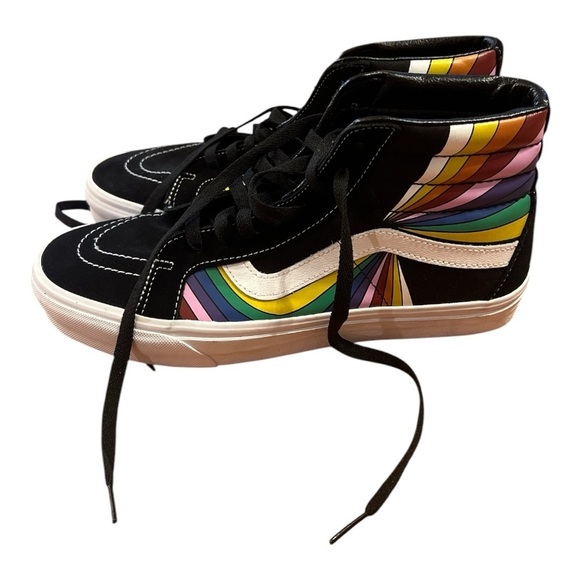 Vans‎ Black and Multicolor High-Top Sneakers